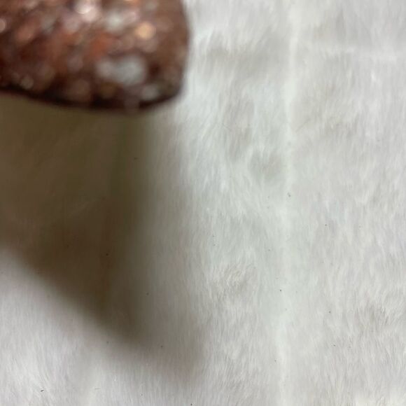 Just Fab Lousana Rose gold glitter slip on heels pointed toe size 9.5 - Picture 8 of 11